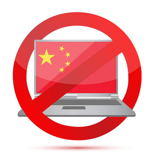 Blocked Internet business in China