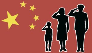 Chinese flag salute