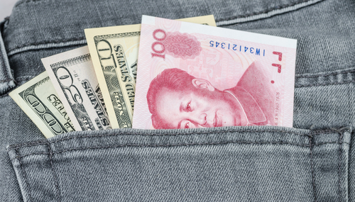 Chinese Yuan and USA Dollar