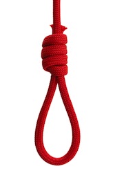 red rope noose