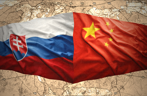 Slovakia and China flags