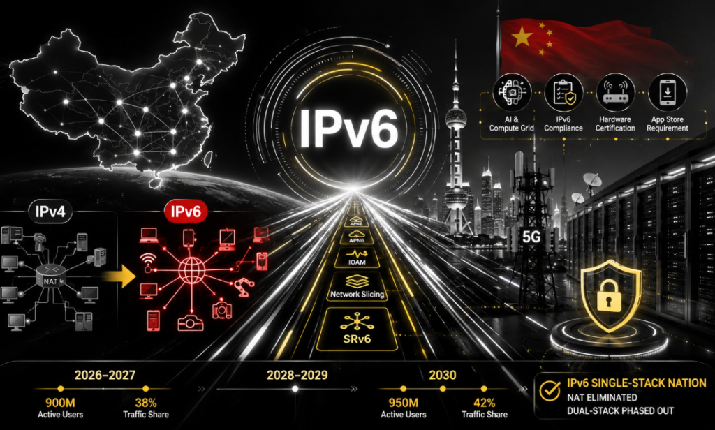 China's Mandate for IPv6-Only Web by 2030: Accelerating Cyber Split with the West